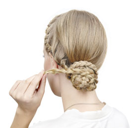 Boho Bun Braid Step 18