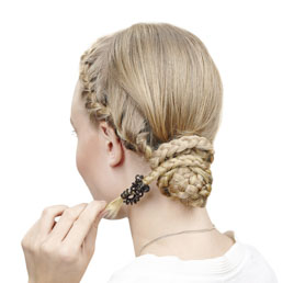 Boho Bun Braid Step 17